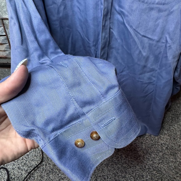 Brooks Brothers Casual Blue Button Down Shirt - Picture 3 of 4